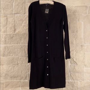 NWT Chadwicks Long Cardigan Black EUC—Med Tall